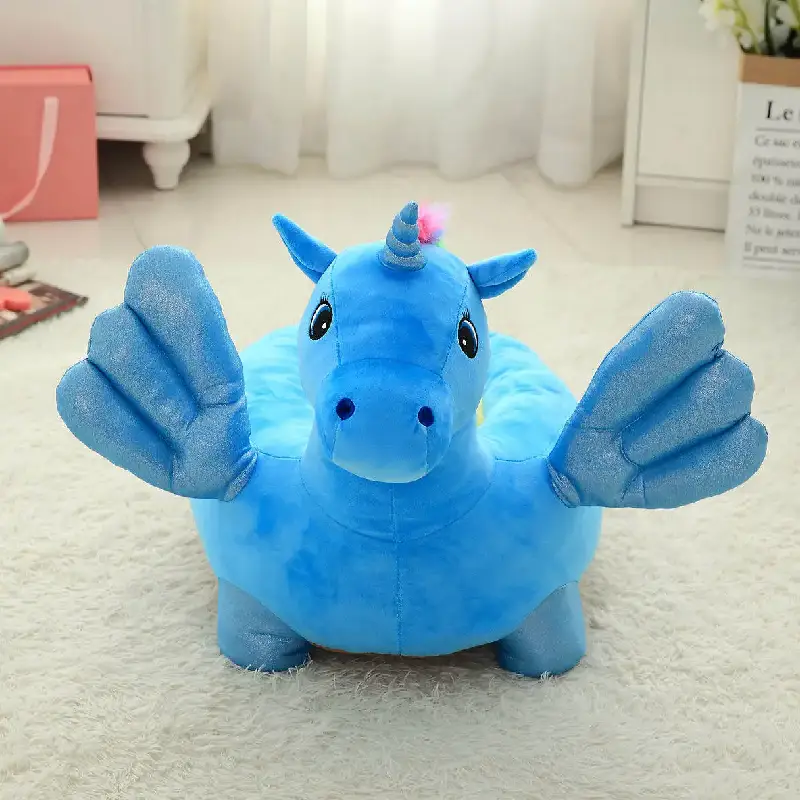 Unicorn Albastru Fotoliu de Plus pentru Copii - imagine 2