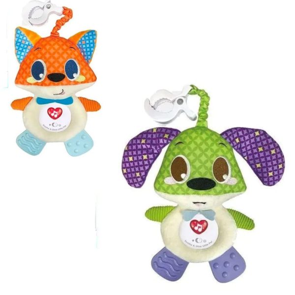 Jucarie Vulpe Senzoriala din Plus pentru Bebelusi cu Sunete