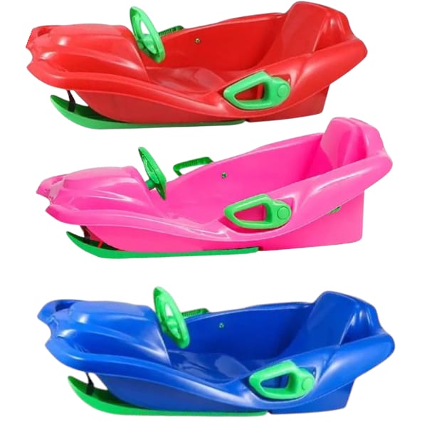 Sanie Tip Bob cu Volan Albastra pentru Copii