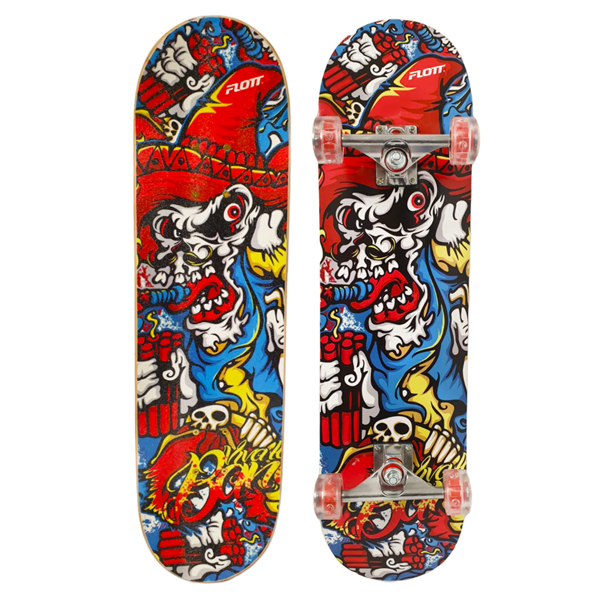 Skateboard Flott cu Roti din Silicon si Lumini 79x20 Aluminiu - imagine 2
