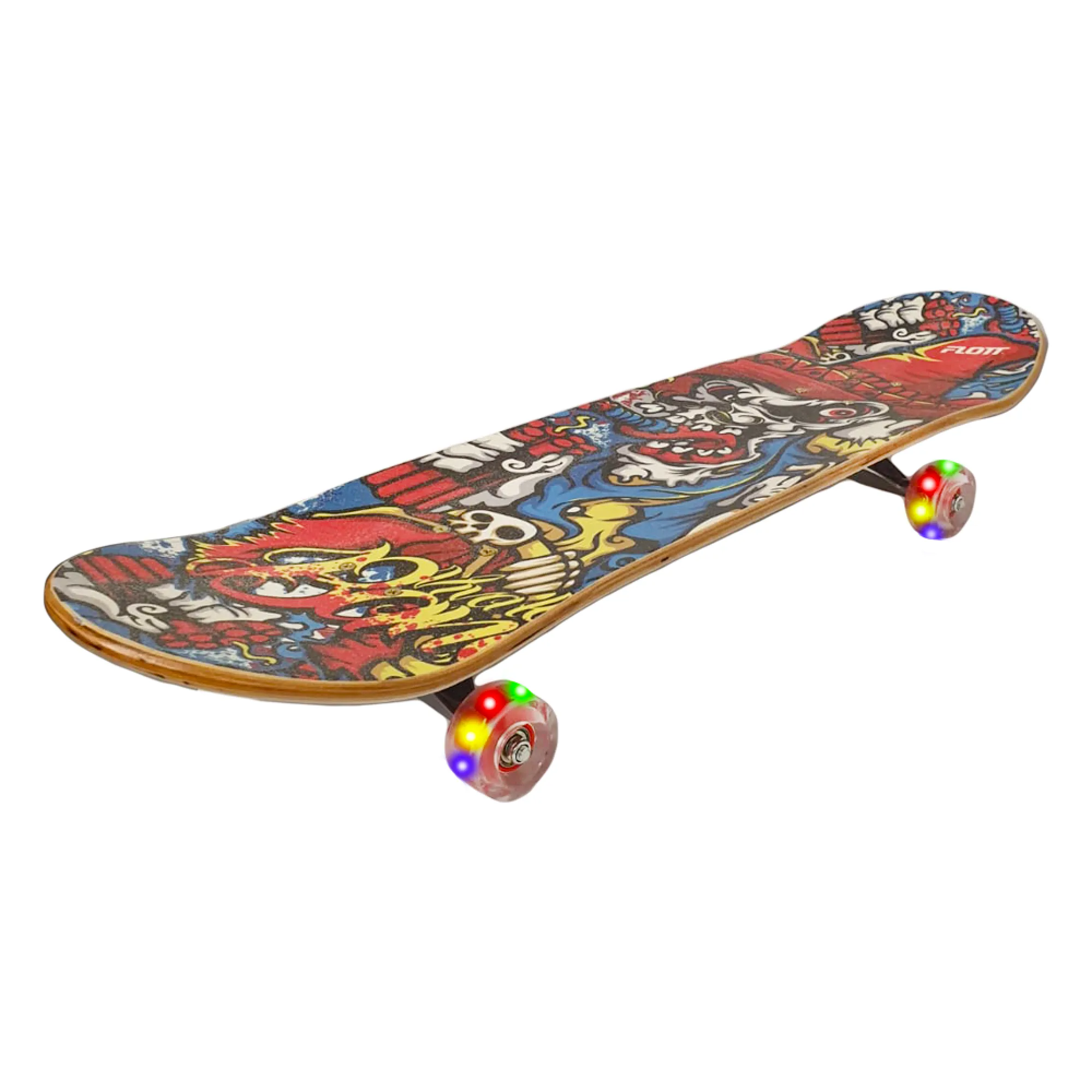 Skateboard Flott cu Roti din Silicon si Lumini 79x20 Aluminiu - imagine 3