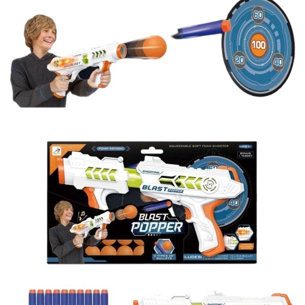 Jucarie Copii Pistol de Lansare cu Bile Lumini și Sunet