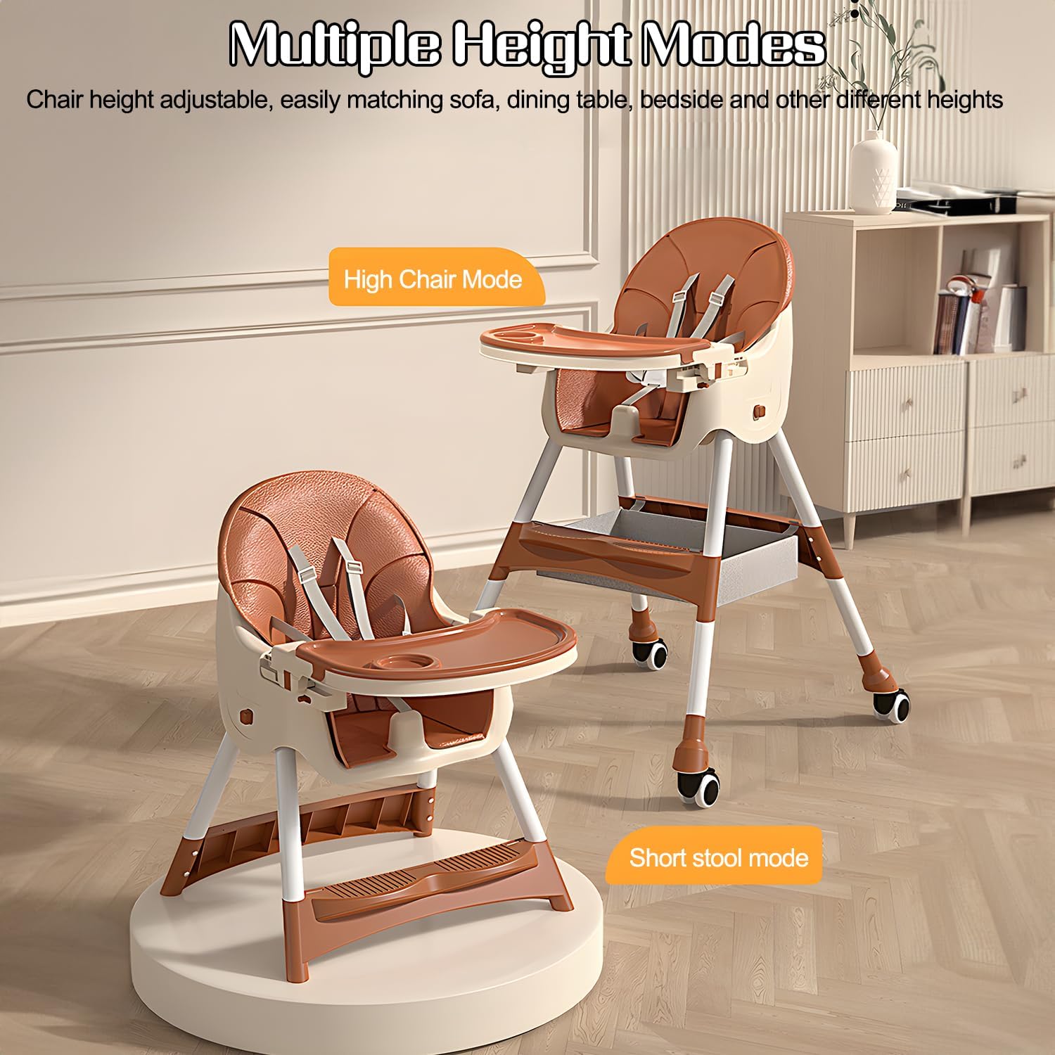 Scaun de Masa cu Spatar Pliabil pentru Copii Multifunctional - imagine 2