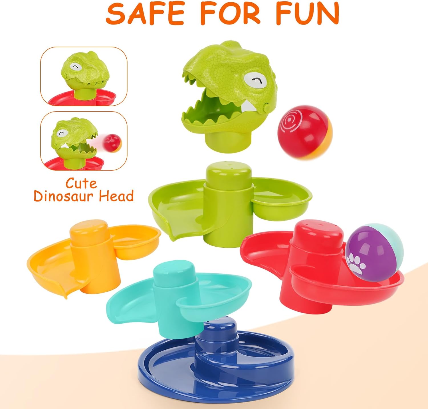 Circuit Interactiv cu Bile pentru Bebelusi Model Dinozaur - imagine 3