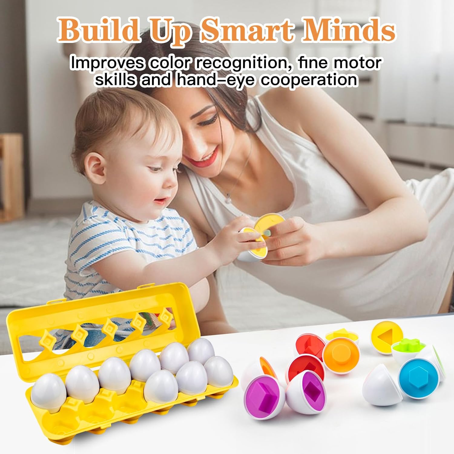 Set Educativ Oua cu Forme si Culori pentru Copii - imagine 5