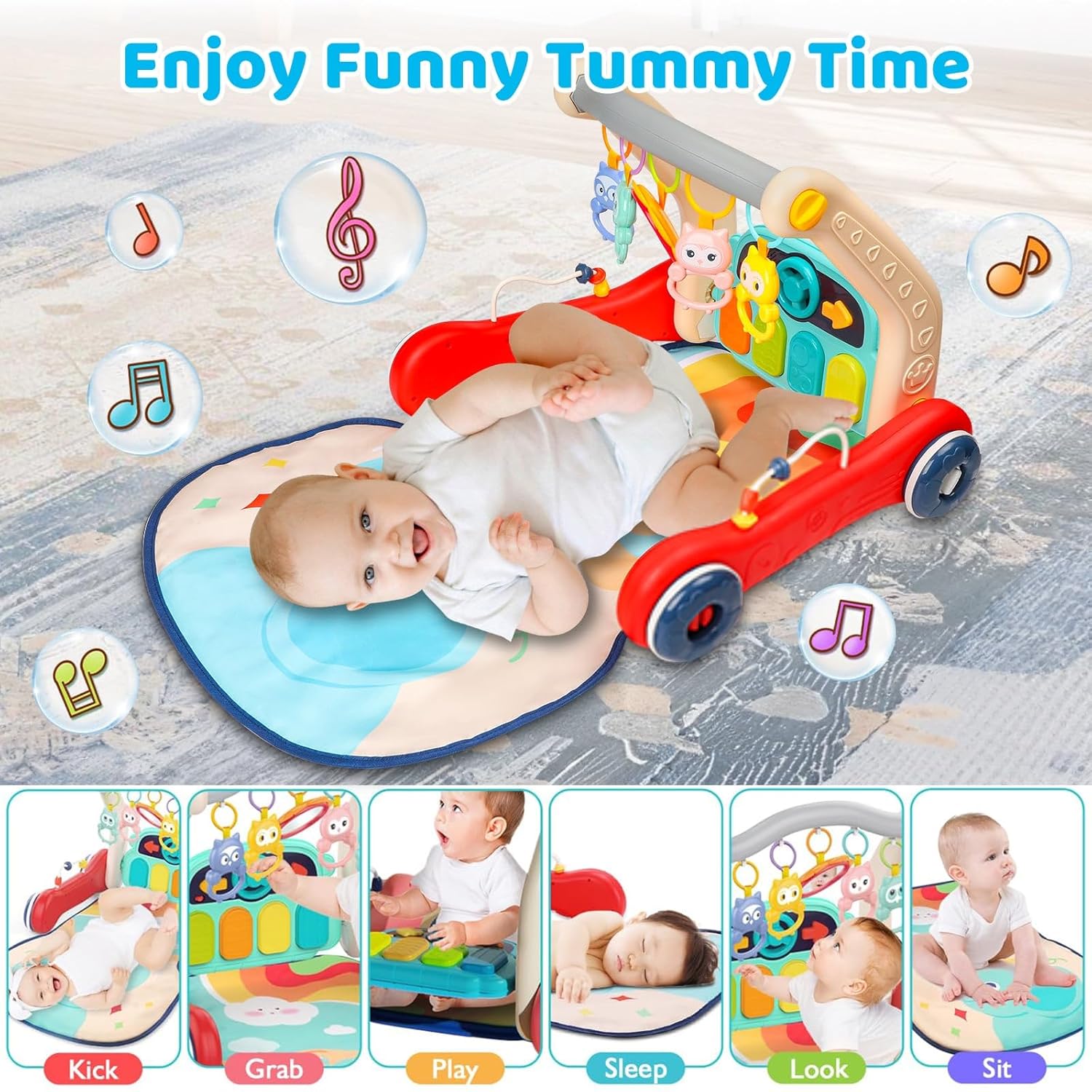 Antemergator Bebelusi Multifunctional 3 in 1 cu Pian si Saltea - imagine 6
