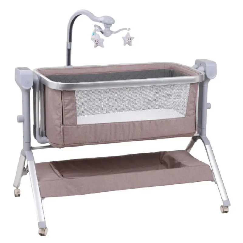 Patut Bebelusi Multifunctional cu Baldachin si Spatiu de Depozitare - imagine 2