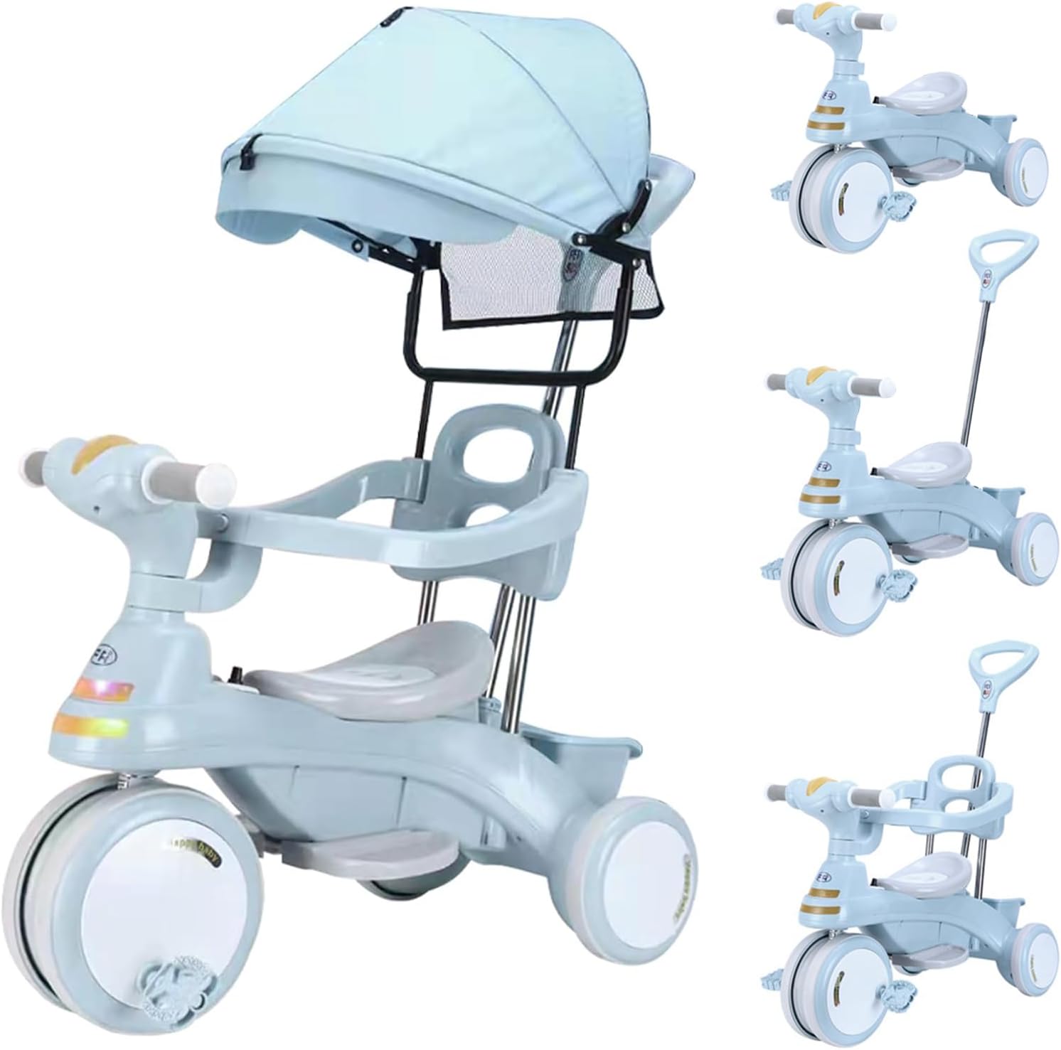 bambyland.ro Tricicleta Multifunctionala 3 in 1 cu Pedale pentru Copii - Albastru