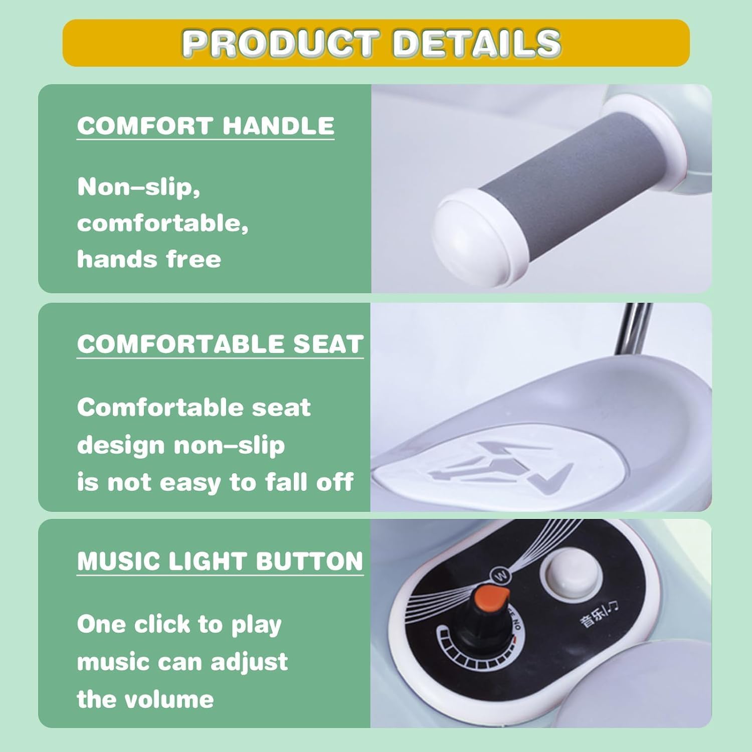 Tricicleta Multifunctionala 3 in 1 cu Pedale pentru Copii - imagine 10