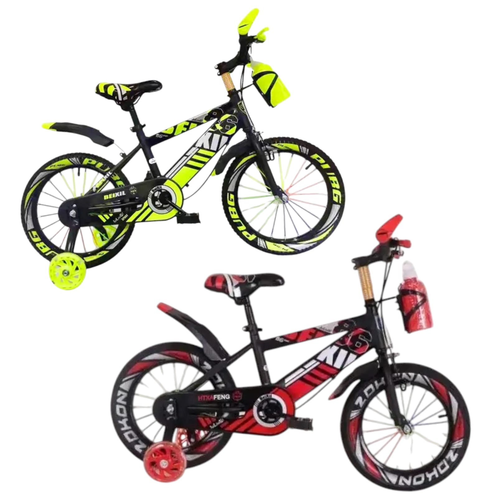 Bicicleta Sport Pentru Copii cu Roti Ajutatoare si Accesorii