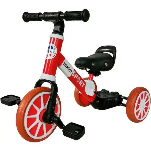 Bicicleta de Echilibru Rosie Multifunctionala pentru Copii