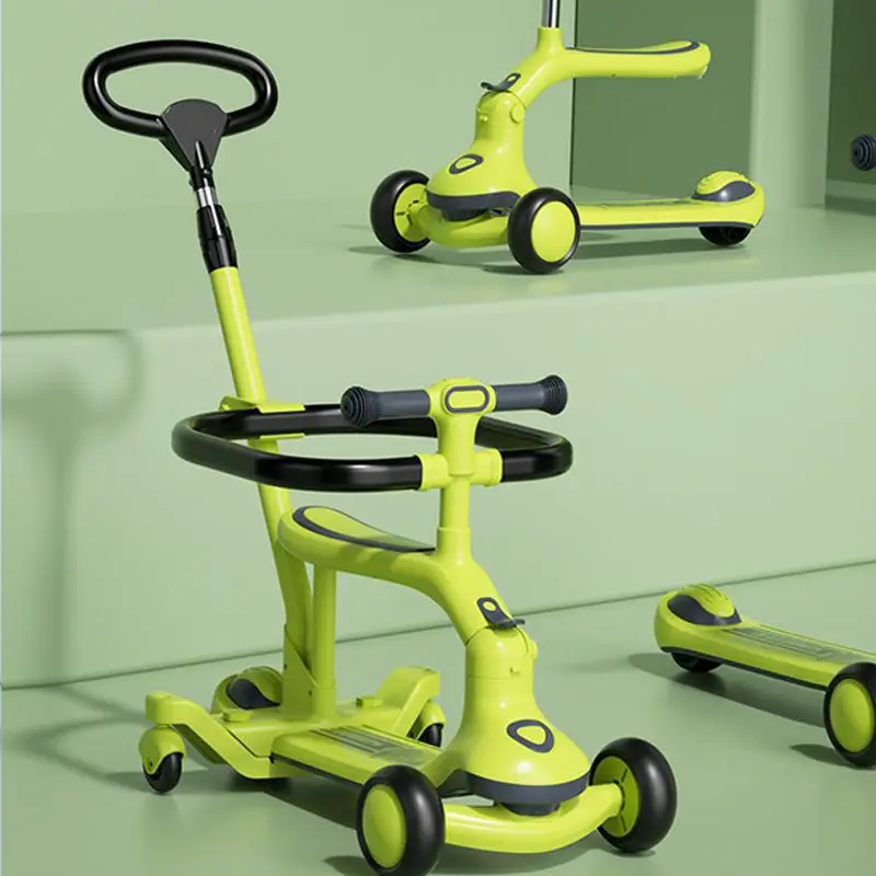 Trotineta Evolutiva Verde Multifunctionala 3 in 1 cu Lumini - imagine 2