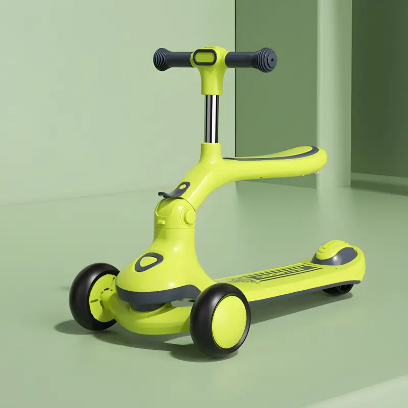 Trotineta Evolutiva Verde Multifunctionala 3 in 1 cu Lumini - imagine 3