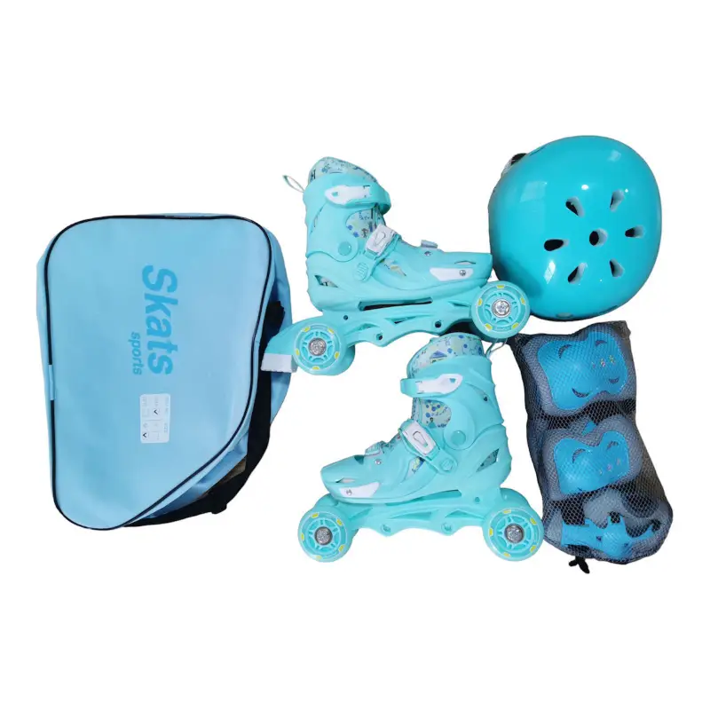 Set Complet Patine Copii cu Protecții Cască și Geantă 33-36 - imagine 3