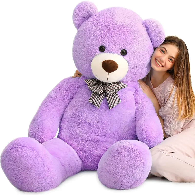 Urs de Plus Mov Teddy Gigant cu Fundita 200 cm - imagine 3