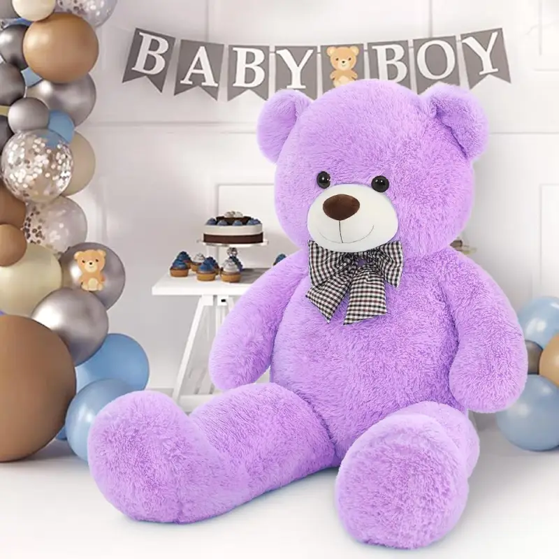Urs de Plus Mov Teddy Gigant cu Fundita 200 cm - imagine 4