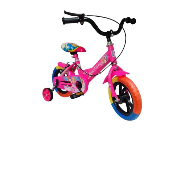 Bicicleta cu Roti Ajutatoare pentru Copii si Design Colorat