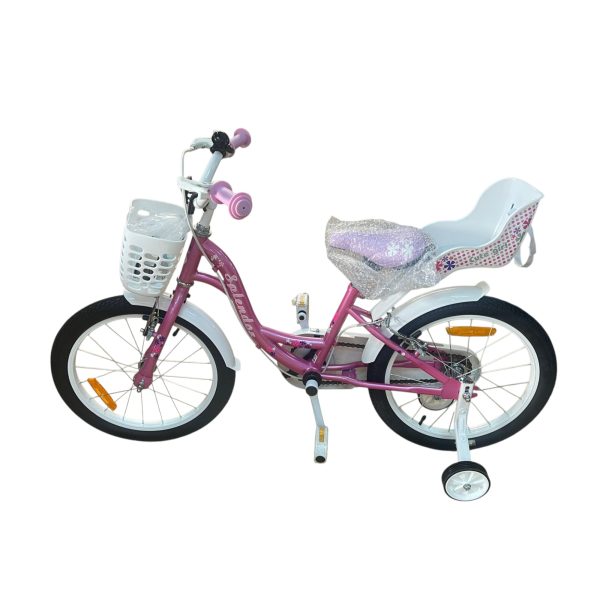 Bicicleta Fetite cu Roti Ajutatoare Cos si Scaun pentru Papusi