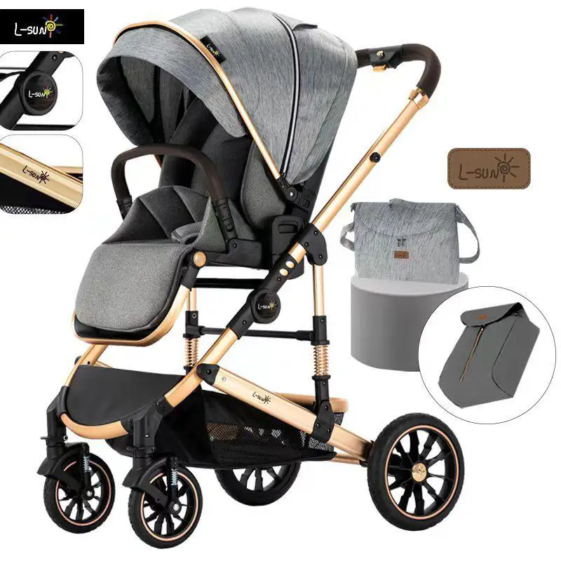 Carucior Premium Deluxe Pliabil 3 în 1 Design Elegant și Confort - imagine 3