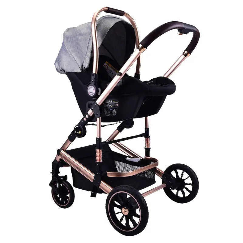 Carucior Premium Deluxe Pliabil 3 în 1 Design Elegant și Confort - imagine 8