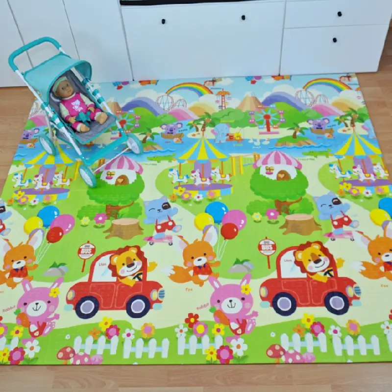 Covoras Termoizolant pentru Copii 180×200 cm Pliabil și Reversibil - imagine 2