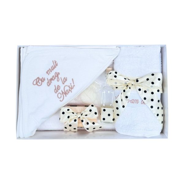 Trusou de Botez din 7 Piese cu Fundite Eleganta si Originalitate