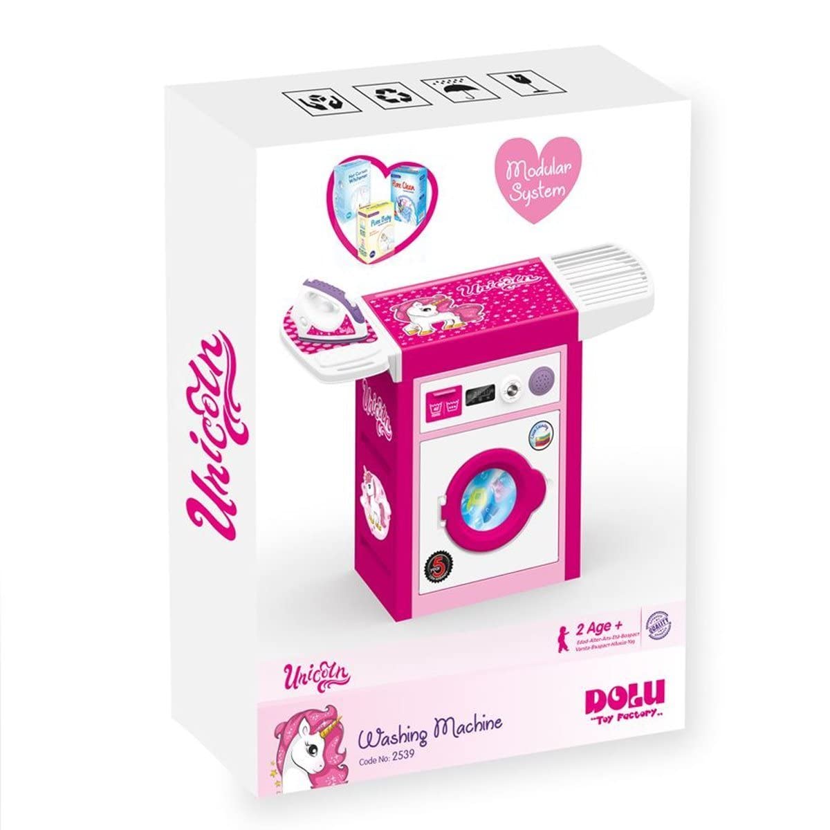 Jucarie Masina de Spalat si Calcat Unicorn Roz - imagine 4