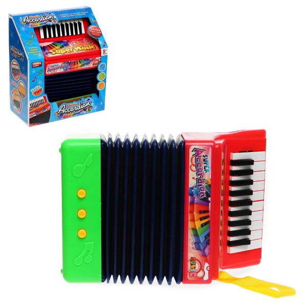 Jucarie Acordeon Instrument Muzical pentru Copii Rosu