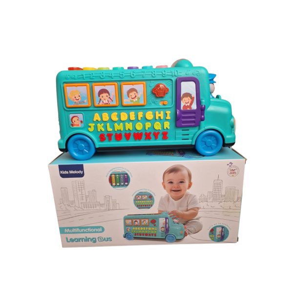 Jucarie Educativa Autobuz Multifunctional pentru Copii cu Activitati
