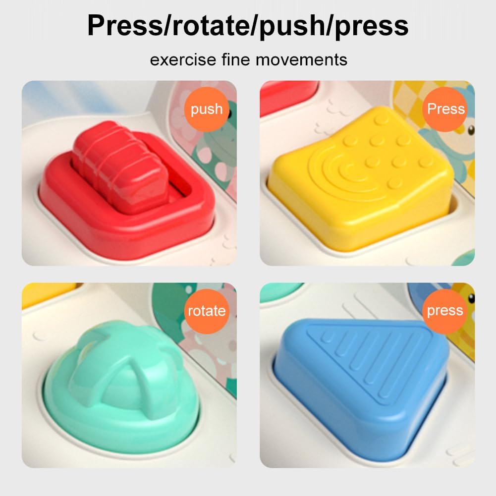 Jucarie Interactiva Educativa Pop-Up cu 4 Animalute Saltarete - imagine 4
