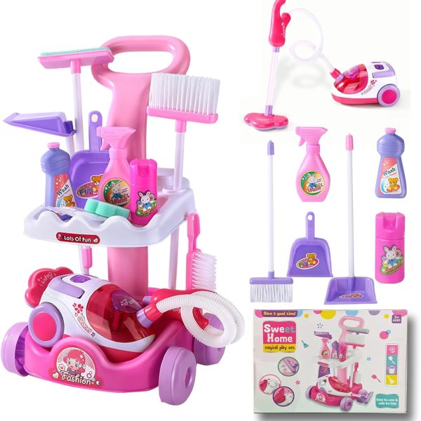 Set de Curatenie cu Aspirator Electric si Accesorii pentru Copii