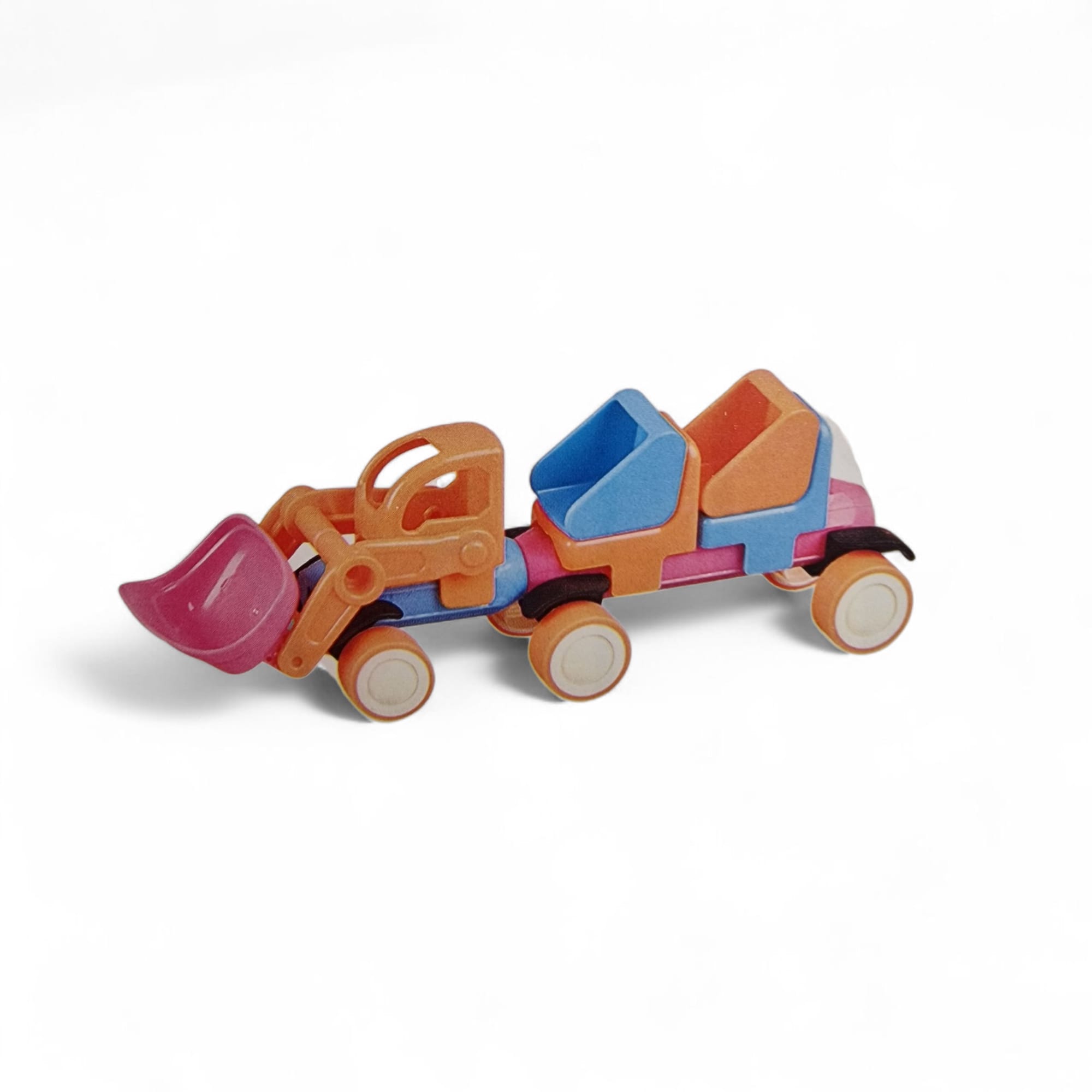 Set Magnetic pentru Copii cu Utilaje de Constructii 100 Piese - imagine 5