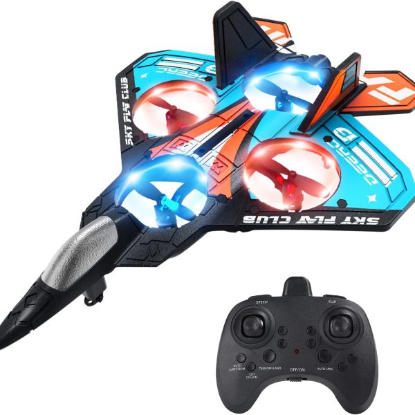 Avion cu Telecomanda pentru Copii LED-uri si Acrobații 360°