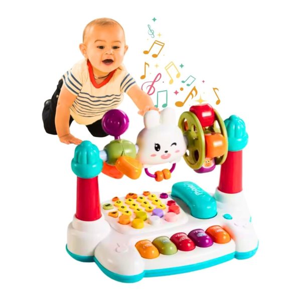 Jucarie Interactiva si Muzicala pentru Bebelusi Pian si Iepuras 1