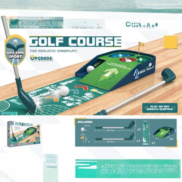 Joc Set Mini Golf pentru Copii cu Crose si Accesorii Incluse