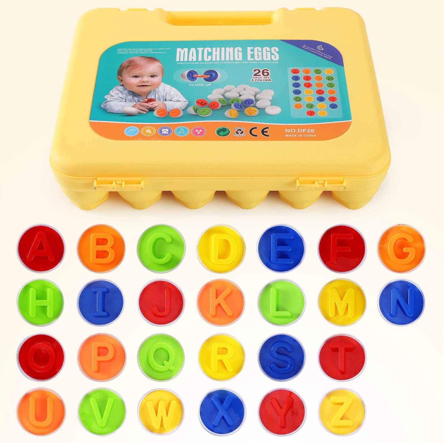 Joc Educativ pentru Copii Matching Eggs de Asociere cu Litere 3
