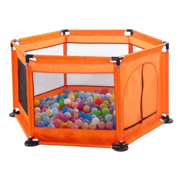 Tarc Portocaliu pentru Copii cu Bile Colorate