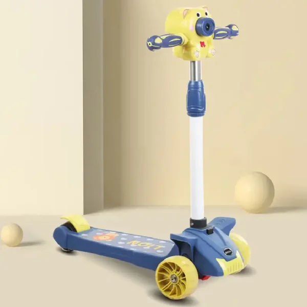 Trotineta Copii cu Baloane Lumini LED si Ghidon Ajustabil