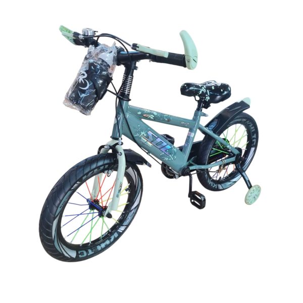 Bicicleta pentru Copii cu Roti Ajutatoare Design Sport si Bidon