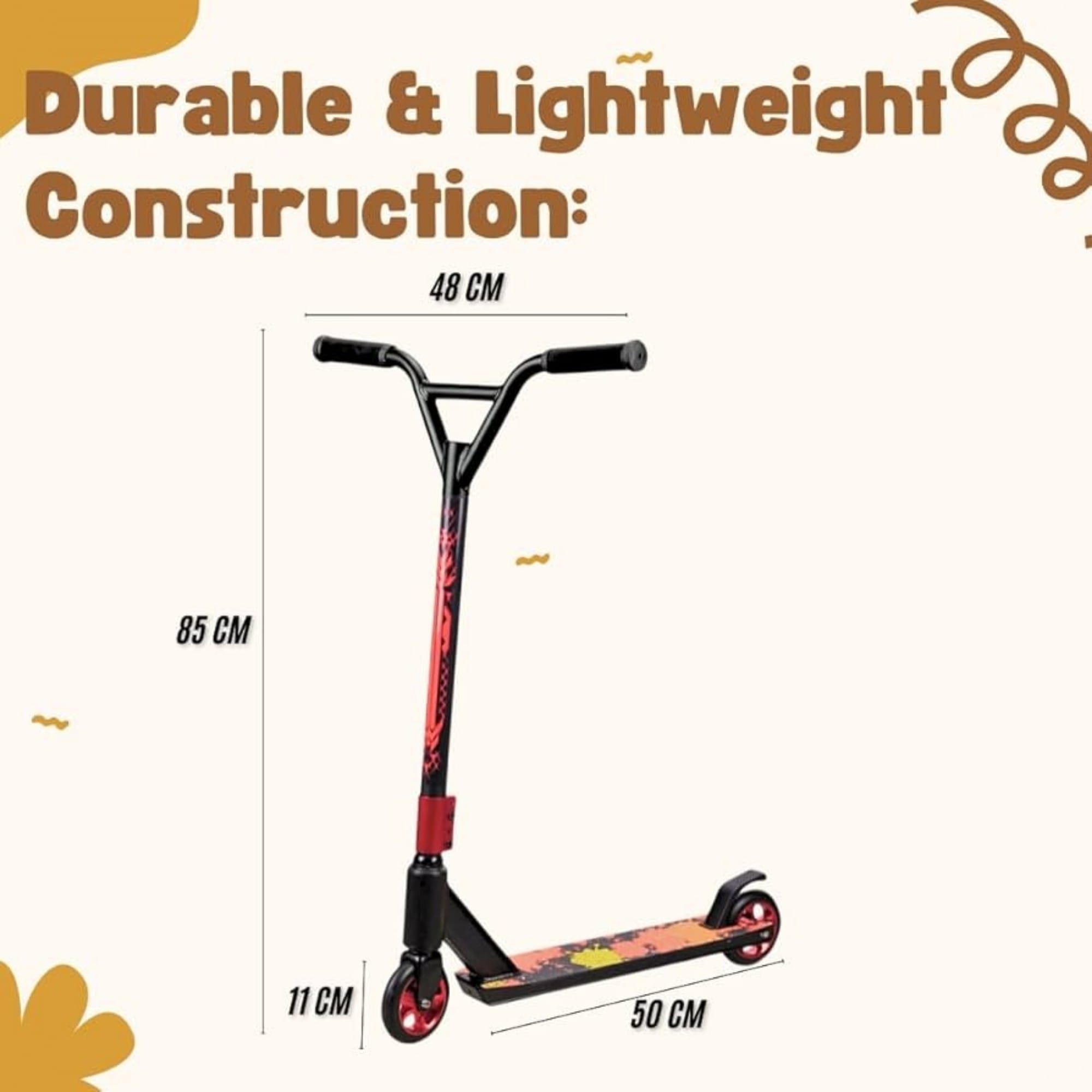 Trotineta Freestyle pentru Copii cu Lumini Led Ghidon Rotiv 360° 2