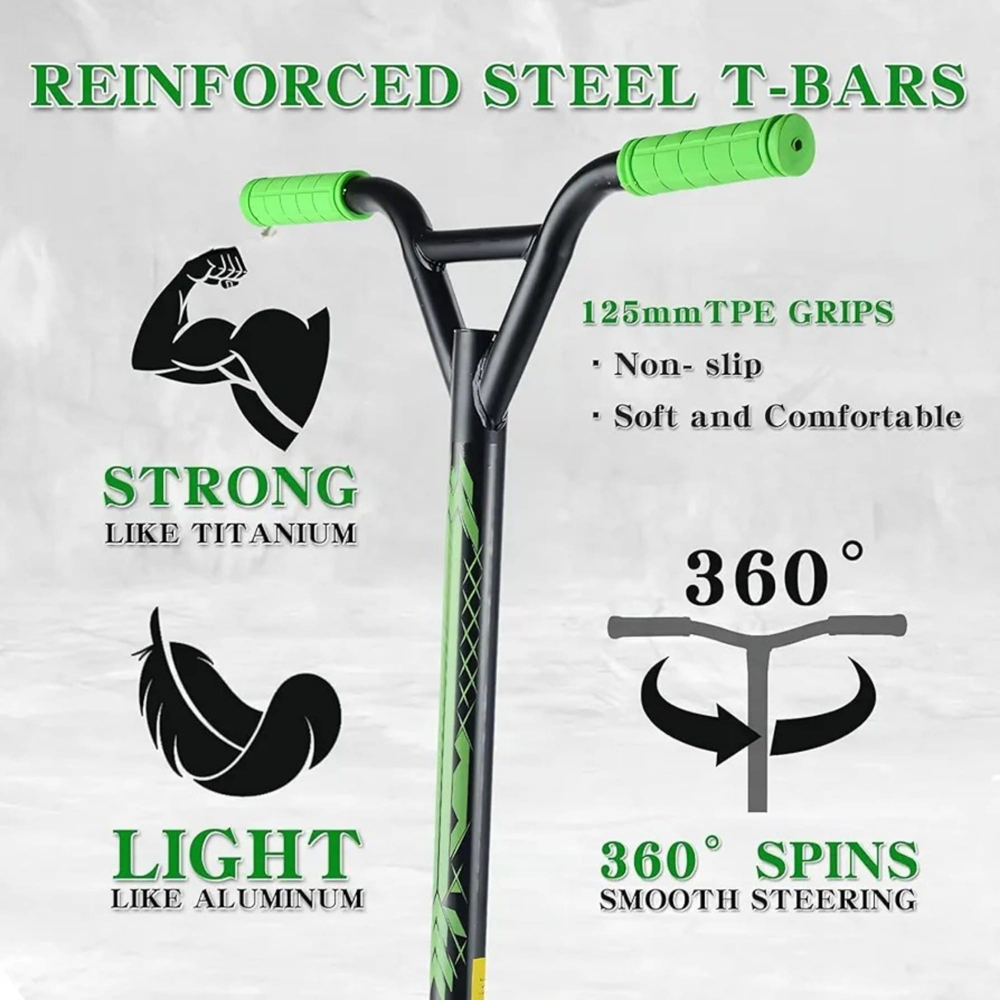 Trotineta Freestyle pentru Copii cu Lumini Led Ghidon Rotiv 360° 5