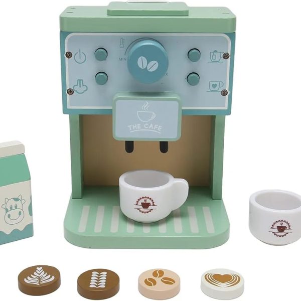 Esspresor de Cafea din Lemn cu Accesorii pentru Copii