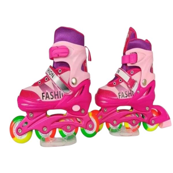 Role Inline Reglabile pentru Copii Roz Fashion cu Lumini 35-38
