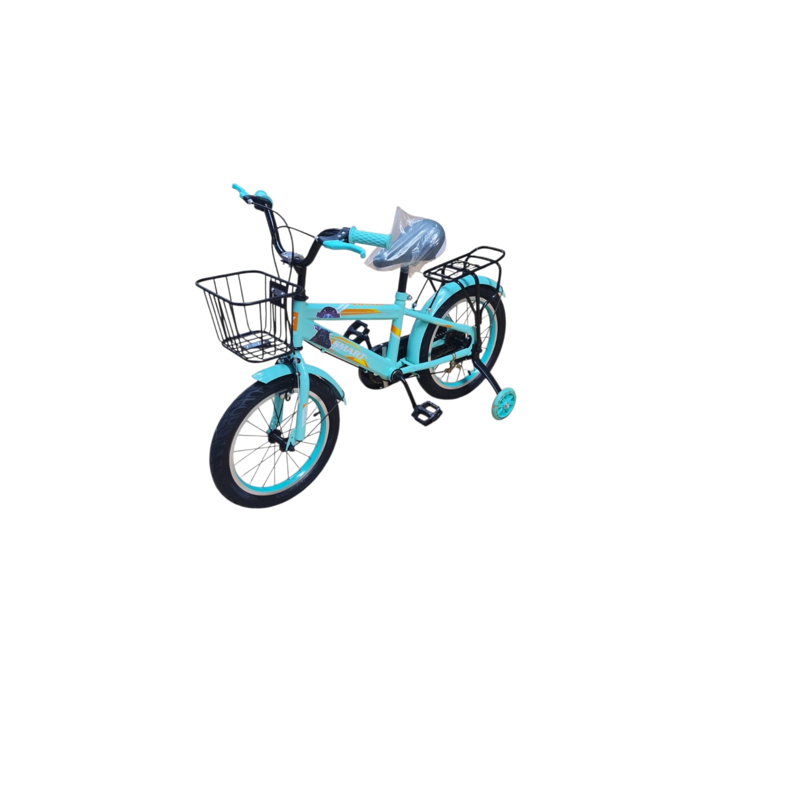 pavaj parc Bicicleta cu Roti Ajutatoare si Cosulet pentru Copii 16 Inch - Verde