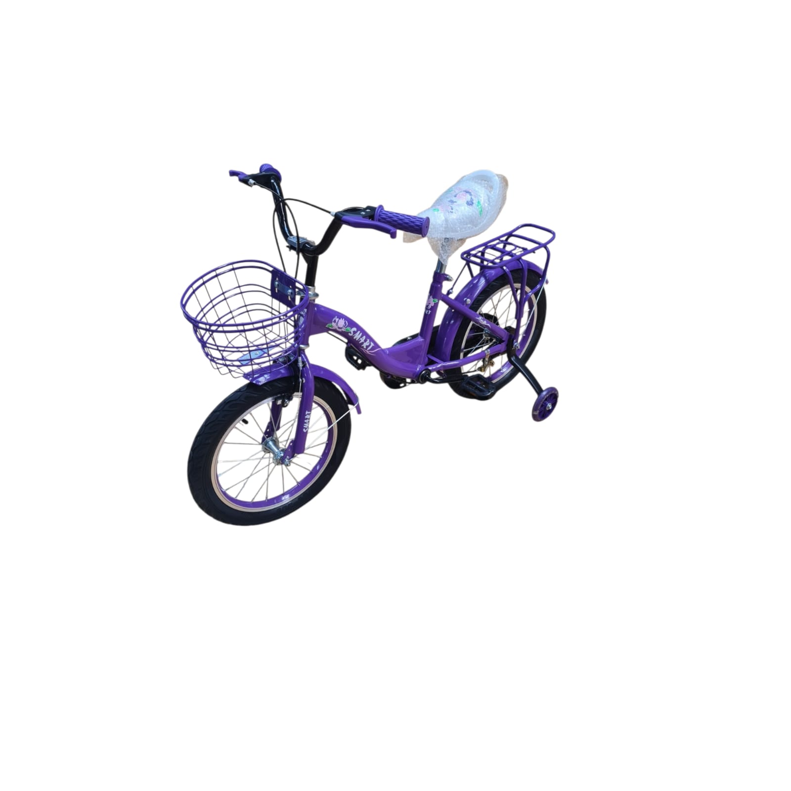 bambyland.ro Bicicleta cu Roti Ajutatoare si Cosulet pentru Copii 16 Inch - Mov