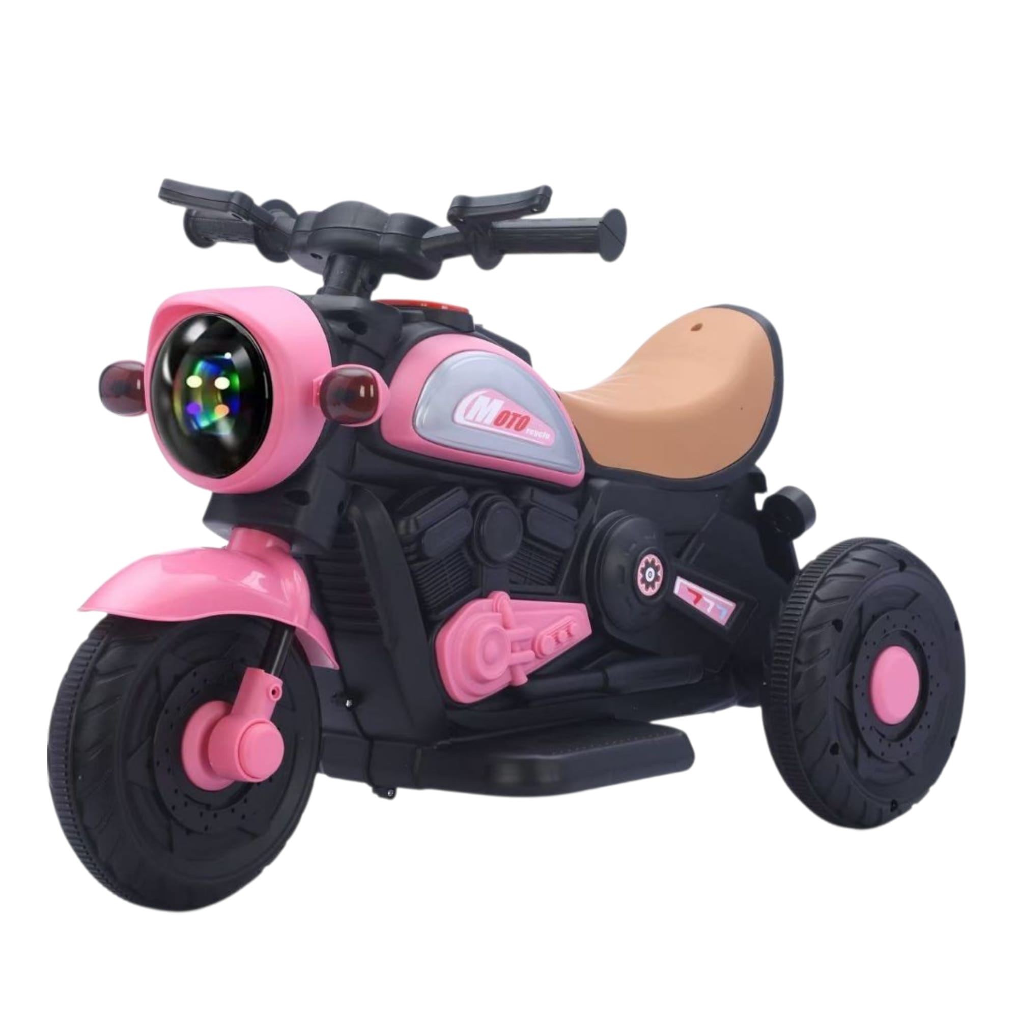 tricicleta Motocicleta Electrica pentru Copii cu 3 Roti Sunete si Lumini - Roz