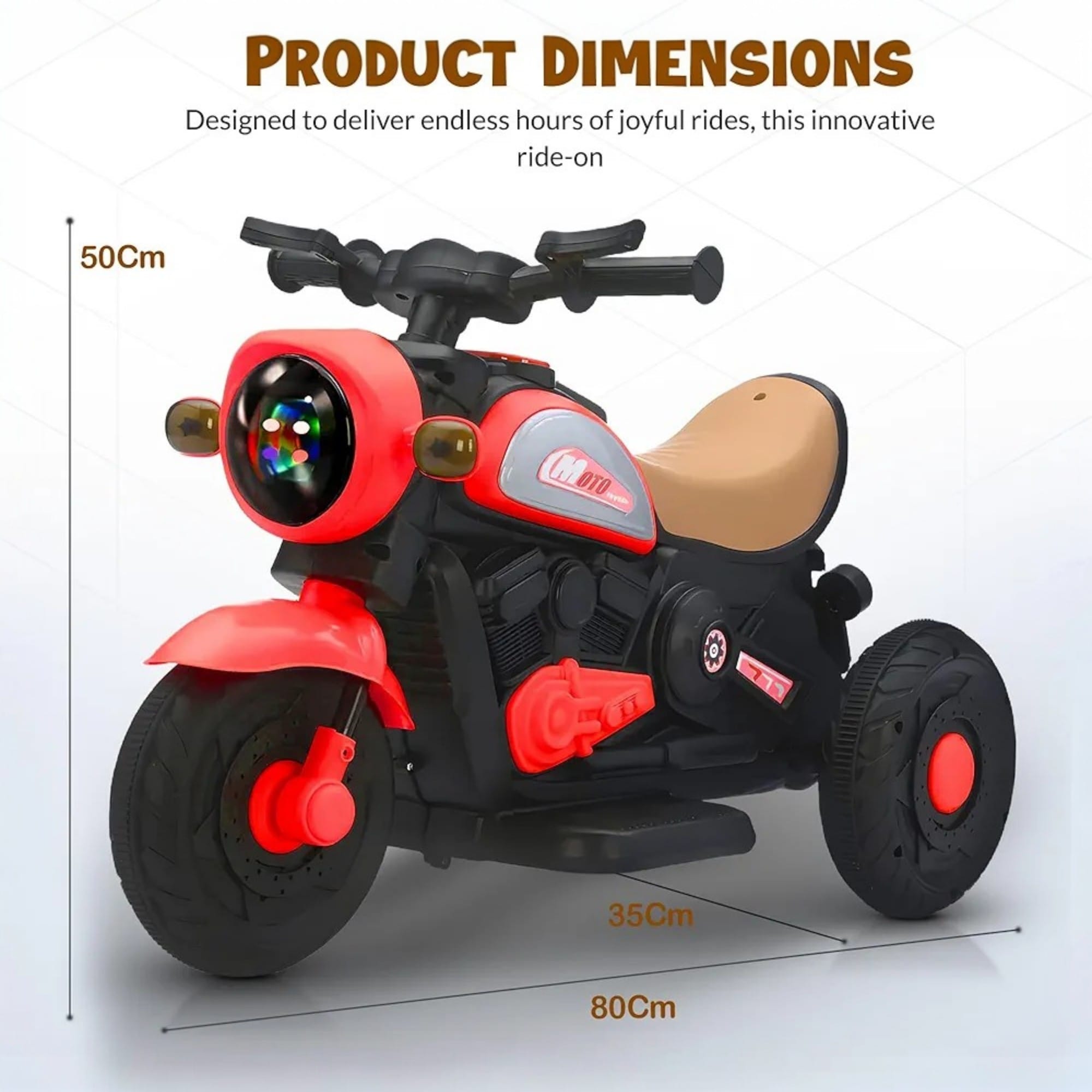 Motocicleta Electrica pentru Copii cu 3 Roti Sunete si Lumini 3