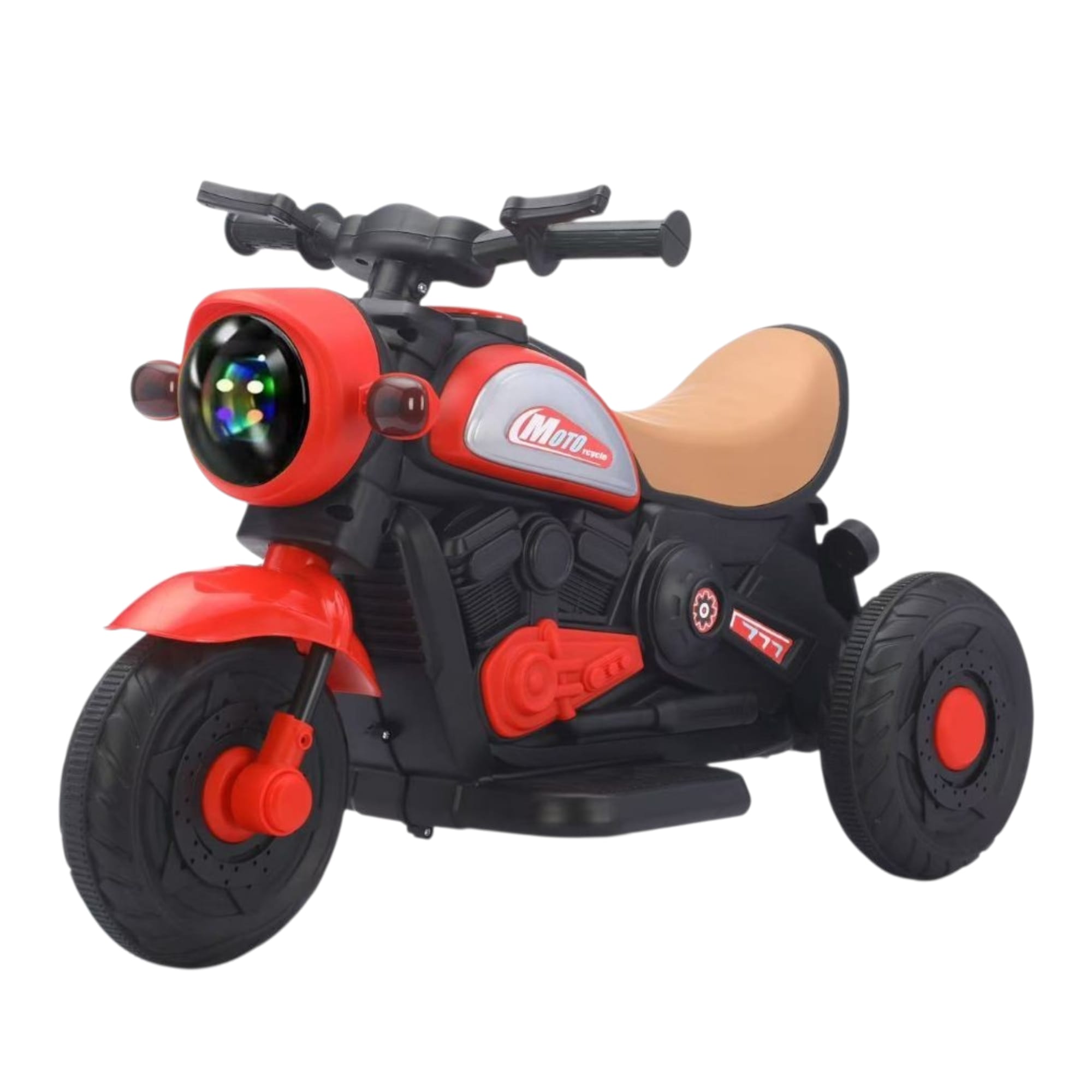 tricicleta Motocicleta Electrica pentru Copii cu 3 Roti Sunete si Lumini - Rosu