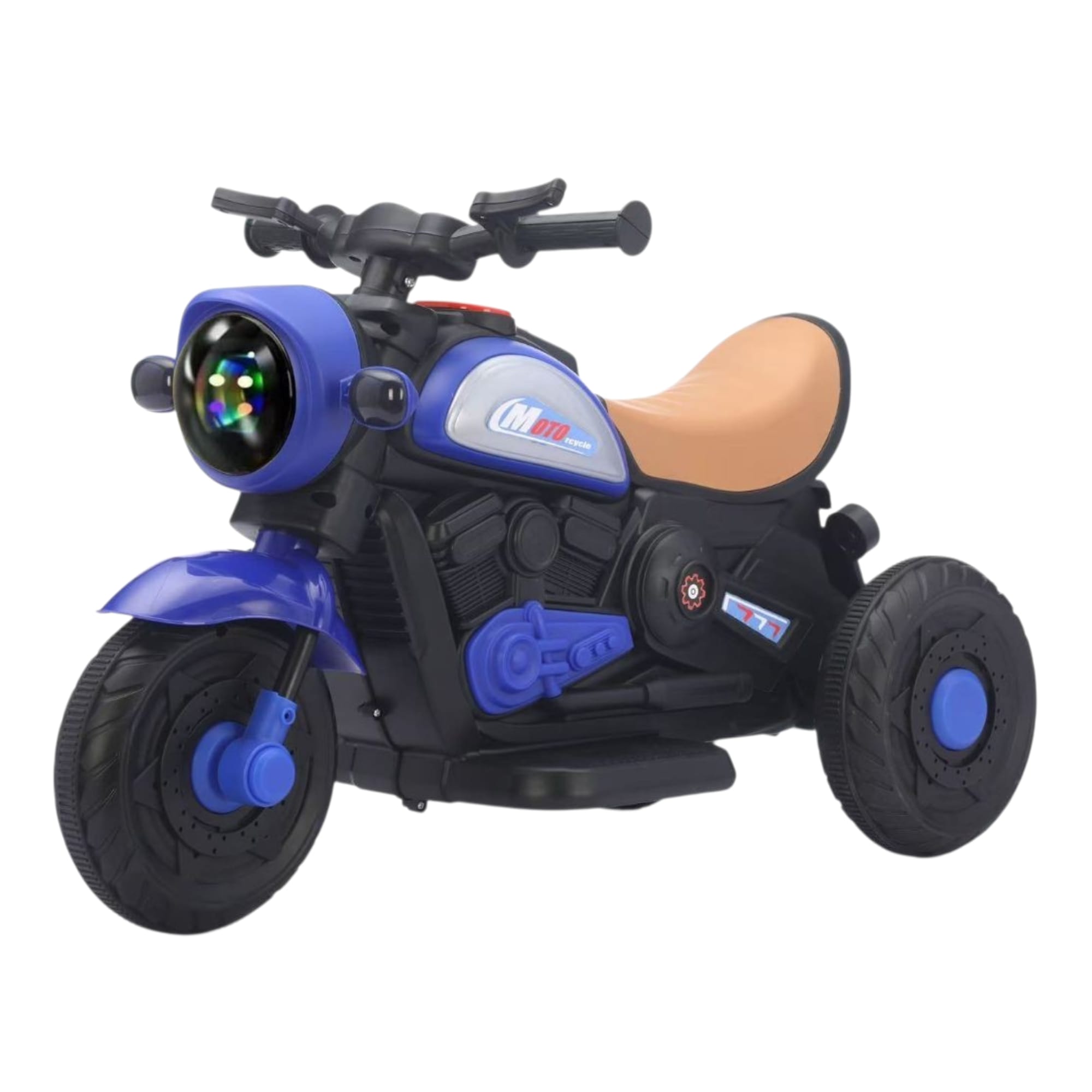 tricicleta Motocicleta Electrica pentru Copii cu 3 Roti Sunete si Lumini - Albastru