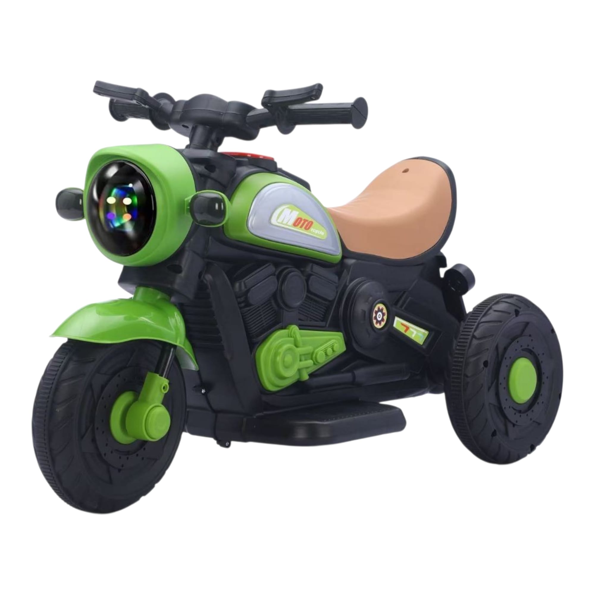 tricicleta Motocicleta Electrica pentru Copii cu 3 Roti Sunete si Lumini - Verde